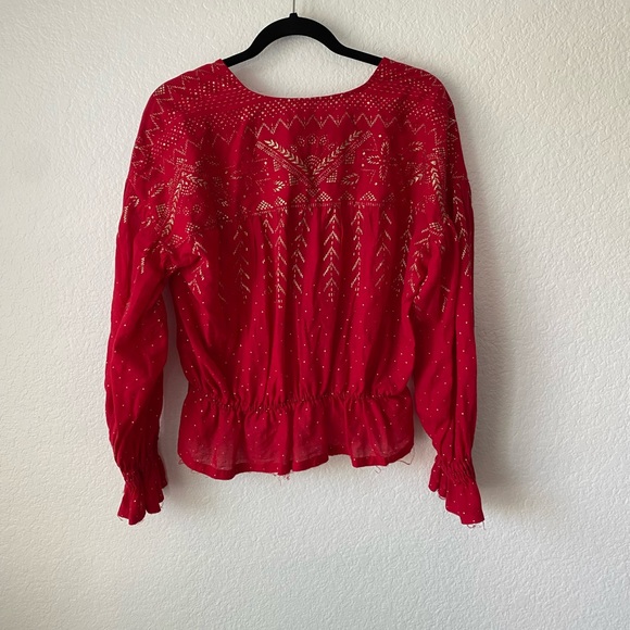 Red Free people boho top - Picture 2 of 4